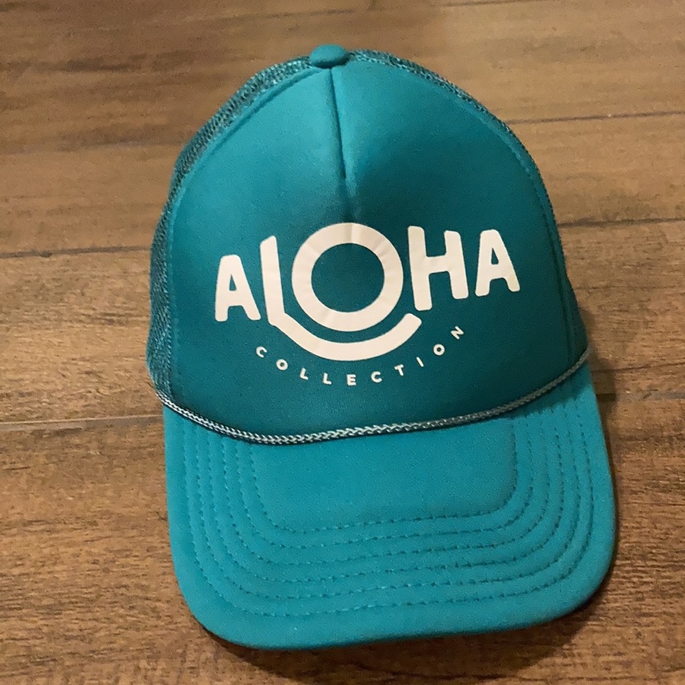 Aloha Collection Teal Trucker Hat